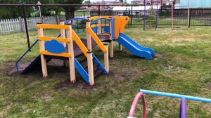 Детский игровой комплекс Литл с металлическим скатом и лестницей Н-750 ДИО 04013